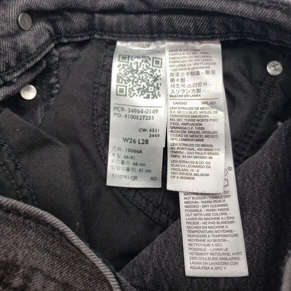 Levis Wedgie Straight Jeans Womens 26 Distressed Ripped Knee Button Fly Pants - Picture 10 of 13